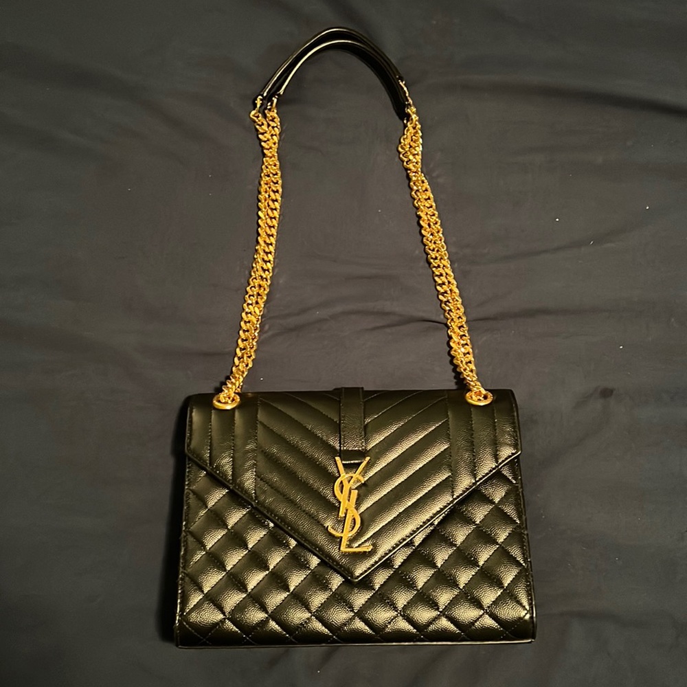 YSL quilted envelope bag